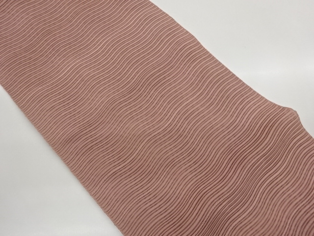 JAPANESE NAGOYA OBI FOR SUMMER / WOVEN WAVY STRIPE
